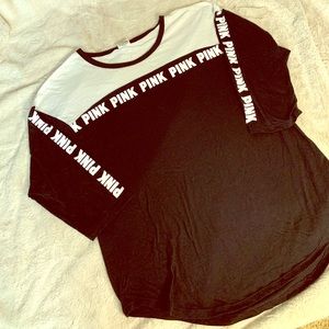 VS PINK 3/4 Sleeve Jersey T-Shirt